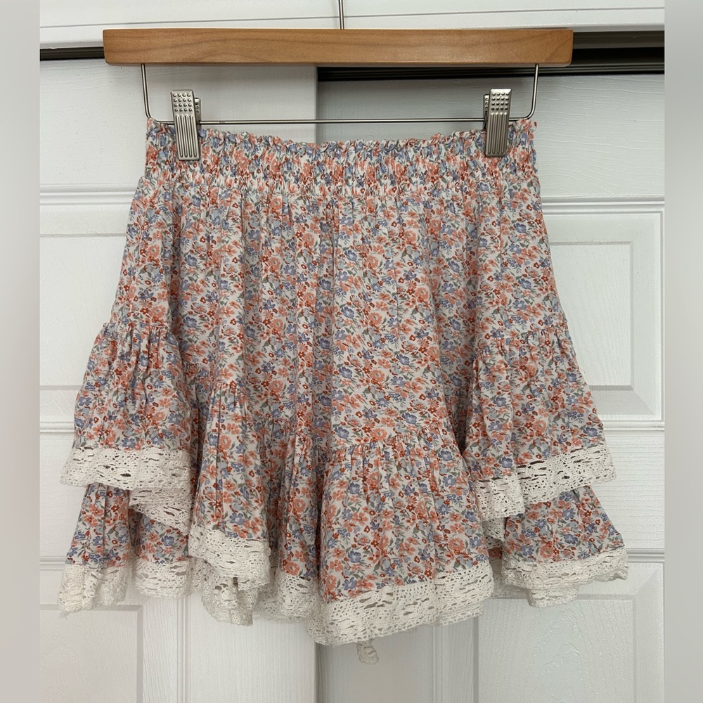 Aeropostale Layered Lace-Trim Skirt